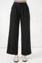 Women's High Waist Wide Leg Black Palazzo Trousers - 2