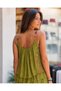 Green Color Italian Silk Trousers Blouse Set - 7