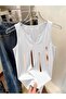 Women's Mix Printed Half V-Neck Sleeveless Regular Fit Comfortable T-Shirt - 2