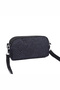 Small Size Waterproof Crinkle Fabric Phone and Messenger Bag Polka Dot Black - 3