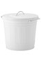 KNODD Bin with lid, white, 16 l