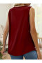 Women's Strappy Round Neck Lace Detailed Viscose Blouse - 4