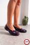 Women's Non-Slip Sole Lightweight Rubber Lilac Flower Patterned Village Garden Shoes
