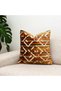 Geometric Patterned Velvet Cushion Cover Multi-Colored Decorative Design