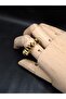 Gold Color Natural Hematite Stone Minimal Finger Rosary & Ring New Generation Pocket Rosary - 3