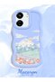 Redmi 13C Compatible Case Camera Protector Blue Silicone Couple Phone Case Landscape Pattern - 2