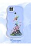 Redmi 9C Compatible Case Camera Protector Blue Silicone Couple Phone Case Girl Pattern - 2