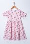 Pink Floral Watermelon Sleeves Girls' Dress - 2