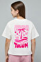 Print Detail T-Shirt with Crew Neck and Short Sleeves - 3