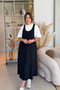 Twst Model Dress T-Shirt Navy Blue Double Set - 7