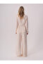 Buttoned Shawl Collar Linen Jacket - 2