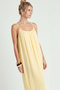 Strappy Summer Long Muslin Dress Lgx0007 Yellow - 4