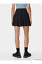 Black Elastic Waist Women's Sports Shorts Skirt - 4