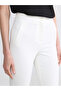 White High Waist Women's Cigarette Pants - 3