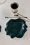 Set of 2 Petrol Green 21 cm Ceramic Plates / 21 cm Presentation Plates - 3