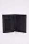 Men's Genuine Leather Black Card Holder Wallet with Compartments - 5