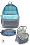 Kids Purple Yellow Lavender Line Patterned Four-Compartment School Backpack, Lunch Bag, Pencil Bag Set - 5