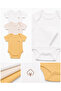 Baby Short Sleeve Snap Fastener Bodysuit 3-Pack 100% Cotton - 3