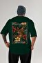 35 Cats for Cat Lovers Printed Green Oversize T-Shirt 100% Cotton Unisex Cat Lover Premium Design - 2