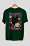 31 Cats for Cat Lovers Printed Green Oversize T-Shirt 100% Cotton Unisex Cat Lover Premium Design