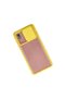 Compatible with Galaxy Models A01 Core Case Palm Frosted Camera Sliding Silicone - Yellow - 2
