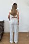 Women's Adjustable Waist Double Pocket Sweatpants Gray - Ms0001418 - 5