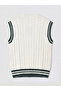 Xside Ecru V-Neck Hair Knit Patterned Men's Knitwear Sweater - 6