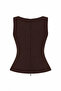 Zippered Lace-Up Bustier Blouse - 2