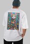 For the Love of Cats 7 Cats Printed White Oversize T-Shirt 100% Cotton Unisex Cat Lover Premium Design - 6