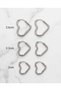Lovina 3 Pairs 3 Sizes Heart Steel Earring Set - 3