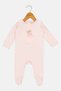 Toddlers Girl Graphic Print Long Sleeve Rompers With Padded Hanger, Pink - 2