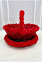 Red Bridal Henna Night Tray and Basket, Floral and Complete with Sequins and Pearls, Wedding Ceremony - 3