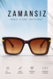 Unisex Brown Glass Brown Frame Sunglasses - 2