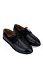 Men's Genuine Leather Black Casual Shoes - 2