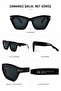 Unisex Black Frame Black Glass Sunglasses - 3