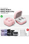 Samsung Galaxy Buds 4 / Buds 4 Pro Case, Soft Silicone Cute Retro Handheld Game Console Design - Pink - 2