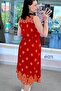 Zero Sleeve Elastic Waist Viscose Dress 6Y271 - 2