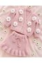 El Knitted Baby/Child Daisy Double Set/Cardigan Skirt Model/ Hair Clip Headband Gift - 3