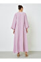 Lilac Embroidered Jalabiya with Embellishment - 5