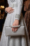Varol 729 Box Laser Women's Evening Dress Bag Silver