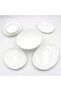 36 Pcs Dinnerware Set Gold line Opal Glassware Microwave safe, Dishwasher safe, Heat Resistance 8 Dinner plate, 8 Soup plate, 8 Dessert plate, 8 Bowl,2 Large Bowl, 2 Oval Plate - 4