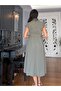 Khaki Zip-Front Sleeveless Dress - 4