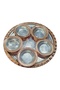 Handmade Copper Presentation Breakfast Tray (35 cm) and Plate Set of 5 (11.5 cm) - 3