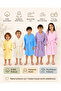 100% Cotton Muslin Children's Hooded Muslin Bathrobe, Bath and Beach Towel - 2