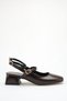Mary Jane Stylish and Comfortable Women's Burnt Model Low Heel Double Buckle Brown Shoes (4cm) 1112 - 3