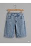 Girl's Stone Embroidered Denim Bermuda Shorts Comfortable Fit Jean Capri Shorts - 3