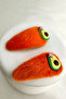 Orange Plush Double Children's Buckle with Avocado Figure (7cm) - 2