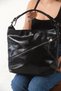 Women's Hand and Shoulder Bag – Stylish and Large Volume with Zipper Detail in Black