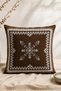 40X40 cm Embroidered Decorative Throw Pillow Cover |   Ethnic Motif Linen Look Pillowcase