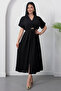 V-Neck Dress with Buckle at the Waist and Tie at the Back Grs4021 - 6